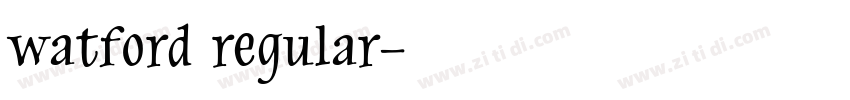 watford regular字体转换